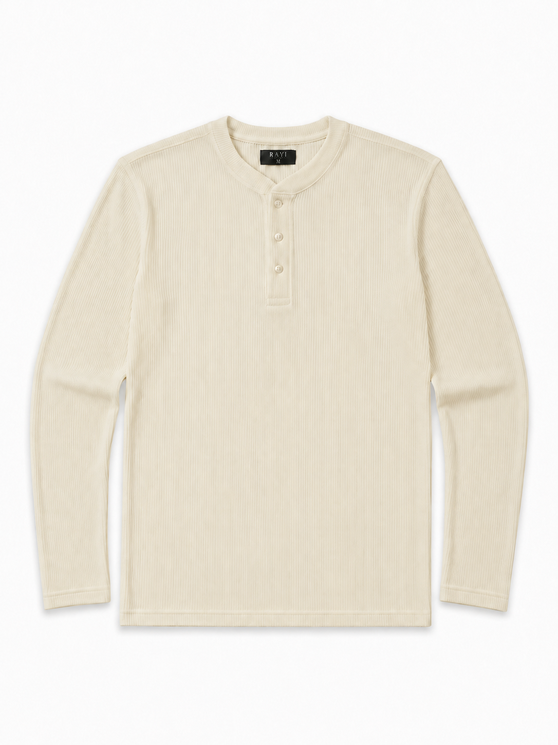 Off-White | Waffle Knit Henley | Full Sleeves